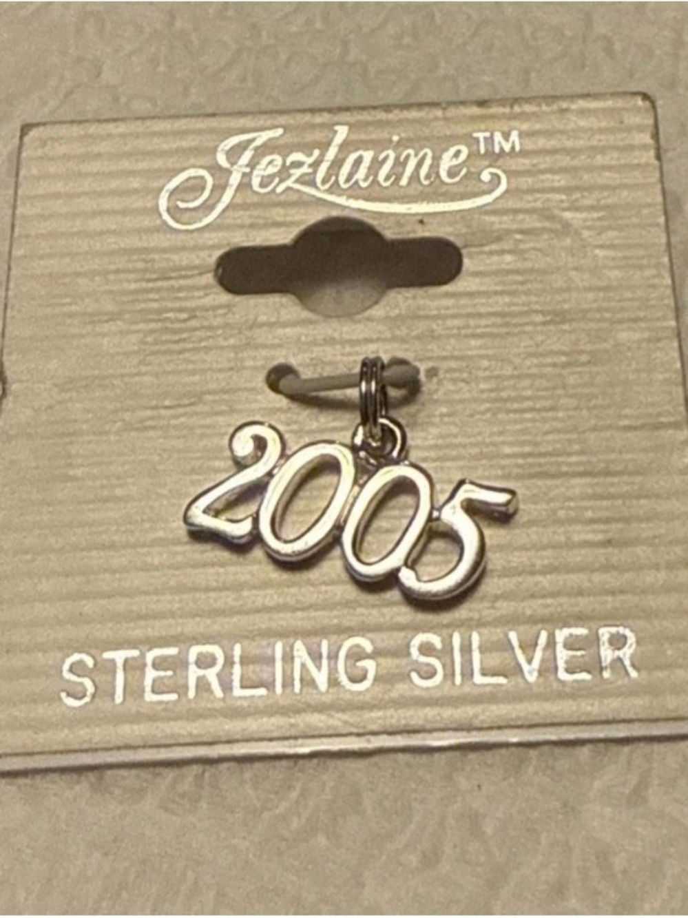 Fezlaine 2005 Sterling Silver Year Charm Necklace - Silver